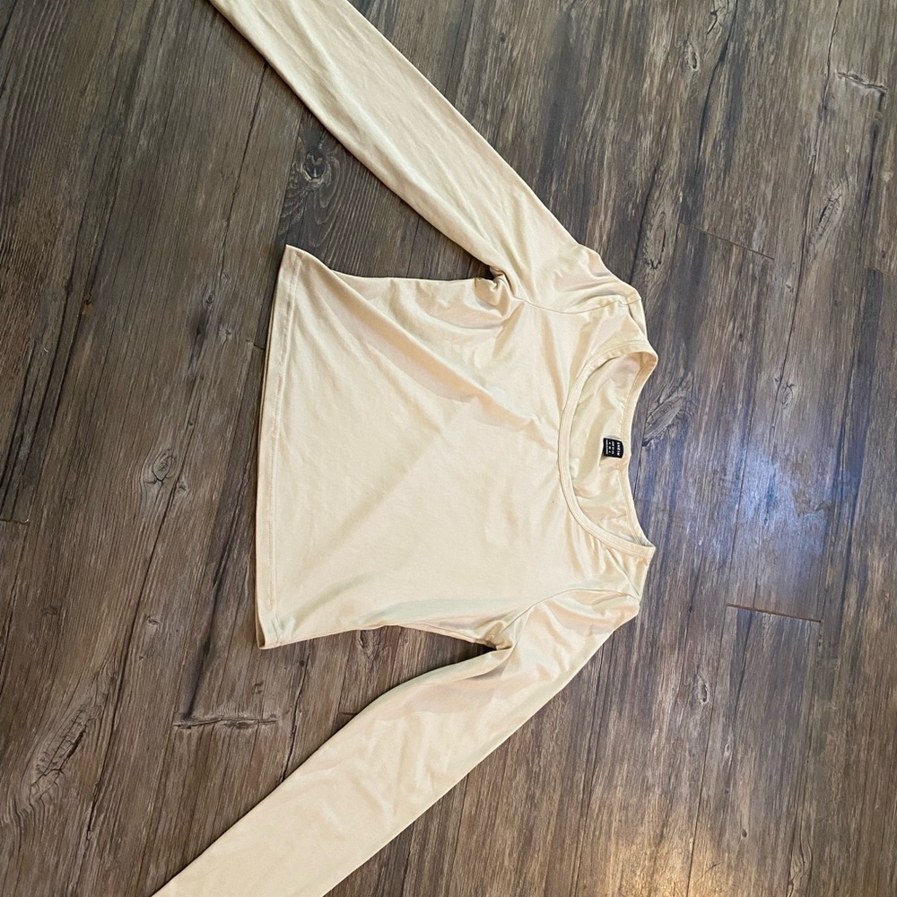 SHEIN Cream women Long Sleeve Shirt